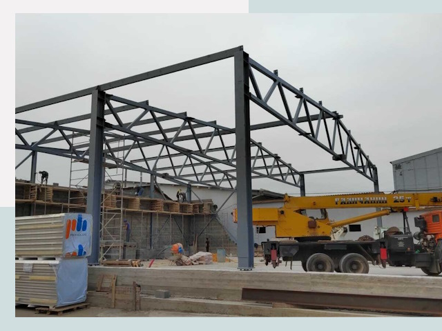 Строительство цехов в Мариинске