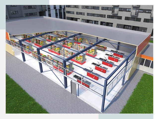 Строительство магазинов в Мариинск от 612 руб. за м²