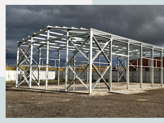 Двускатные ангары в Мариинск от 612 руб. за квадрат