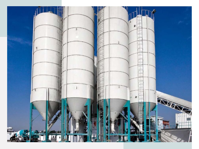 Строительство цементных силосов в Мариинске