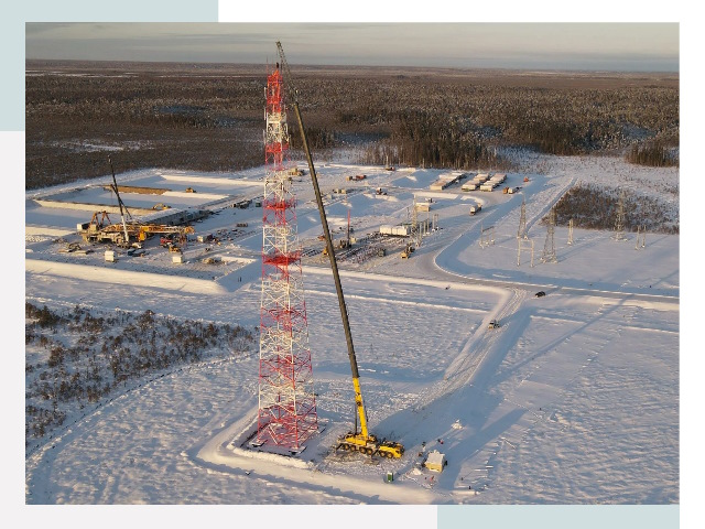 Мачты связи в Мариинске