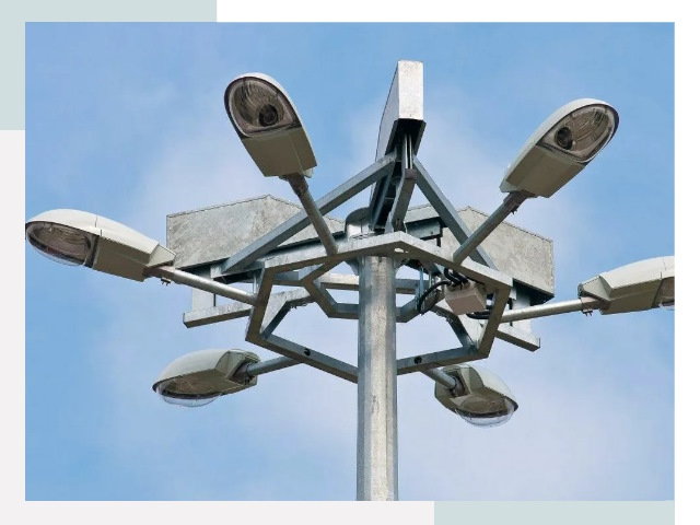 Монтаж осветительных мачт в Мариинске