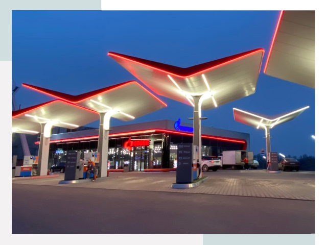 Навесы для АЗС в Мариинске