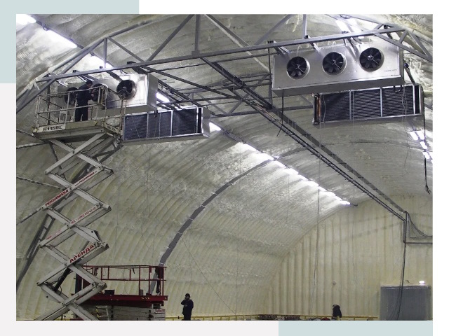 Оснащение ангаров в Мариинске