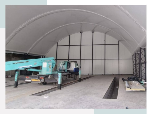 Внутреннее оснащение ангаров в Мариинске