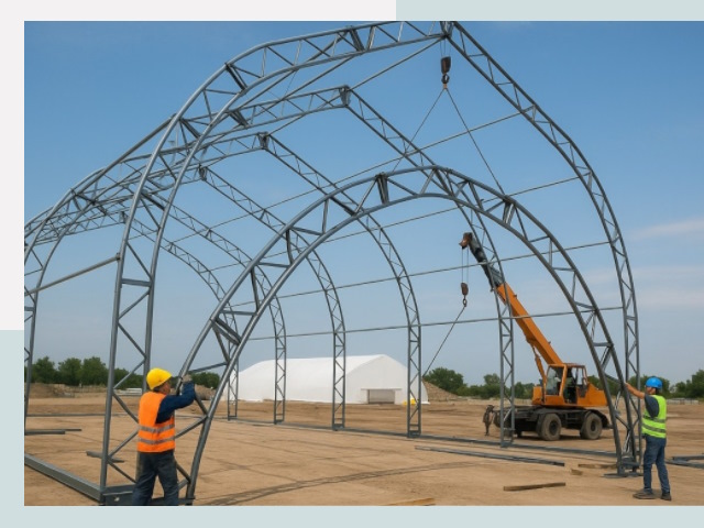 Монтаж ангаров в Мариинске от 612 руб. - Надежно и быстро